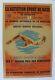 Original Poster Swimming Ffn July 25, 1943 Litho Post Ww2 Guyenne Swimming