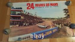 Original Poster Vintage 24 H Of Mans Race Poster 1970 Number 525 Very Good Condition