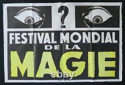 Original Poster World Festival Of The Magie Poster Magician Prestidigitator