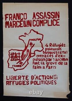 Original Screen Printed Poster Franco Assassin Marcellin Complice Poster 182
