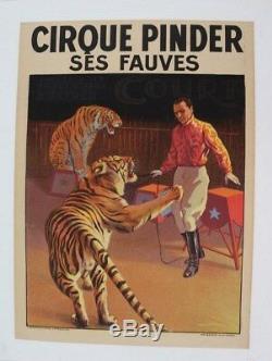 Original Shows Circus Circus Pinder Post Fauves Tamer Tigers Bedos