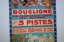 Original Vintage Poster Circus Bouglione, Antique Circus Posters