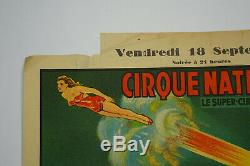 Original Vintage Poster Circus Circus National, Antique Circus Posters