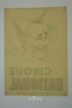 Original Vintage Poster Circus Clowns National Antique Circus Posters