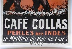 Original poster 1927 CAFE COLLAS Indian Pearls India Coffee India poster