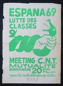 Original poster ESPANA 69 CLASS STRUGGLE May 1968 poster 402