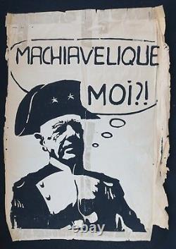 Original poster May 68 MACHIAVELIC ME by Momo De Gaulle poster 1968 095