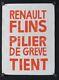 Original Poster May 68 Renault Flins Strike Pillar Holds
