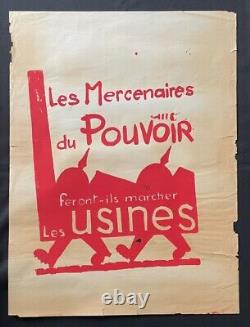 Original poster May 68 THE MERCENARIES OF POWER