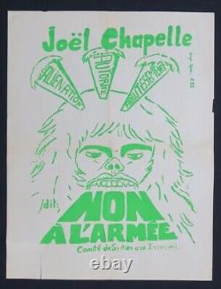 Original poster NEVER TO THE ARMY Unsubmissive Joel CHAPELLE poster 686