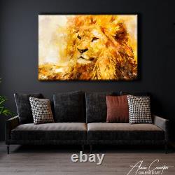 Painting Lion Painting Pop Art Portrait Poster Printing On Canvas Poster Frame