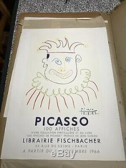 Picasso Original Poster Gallery Post Fischbacher Paris 1966 Mourlot