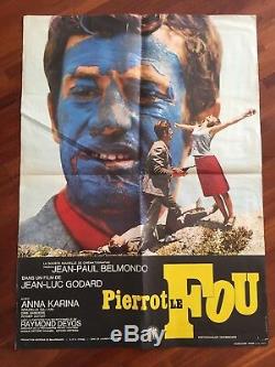 Pierrot Le Fou / Belmondo / Displays / Cinema / Photo / Poster / 60x80 / ​​original