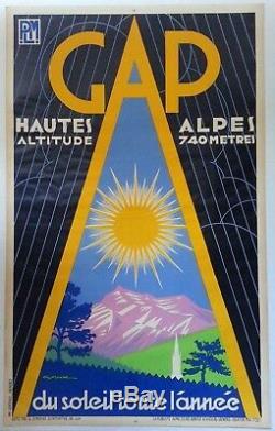 Plm Gap Hautes Alpes Gaston Gorde Displays Old / Original 1932 Poster