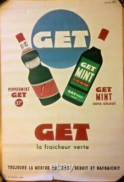 Poster Former Pippermint Get 27 Original Vintage Poster From 1950 By De Plas
