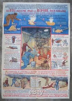 Poster Original Bomb Flamer Fire Firefighter Fireman Leclerc