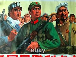 Poster Poster Original Propaganda Mao Revolution Cultural Revolution Campaigns