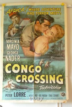 Poster for the movie 'Congo Crossing' 1956 original Mayo Nader Lorre