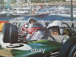 Rare Original Poster Monaco Grand Prix 1968 Michael Turner F1 J. Ramel Nice