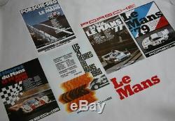 Rare Original Poster Porsche At Le Mans 24h