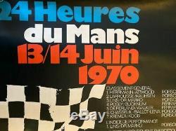 Rare Original Poster Victory Porsche At Le Mans 24 Hours In 1970