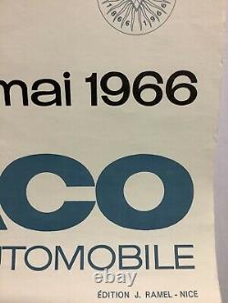 Rare Original Race Auto Race Race Grand Prix From Monaco 1966 Race Poster