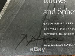 Richard Serra In 2001 Signed Post Gagosian Gallery Nyc Twin Towers Poster Signed