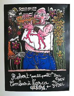 Robert Combas Original Exhibition Poster Very Rare Poster 1984