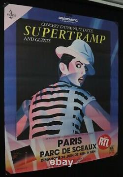 SUPERTRAMP Large original concert poster Paris 1983 Poster 150 x 115cm