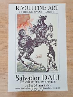 Salvador Dali Original Exhibition Poster Divine Comedy - 80s