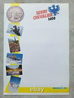 Serre-chevalier Alpes Lot Of 7 Old Posters/original Travel Posters Ski