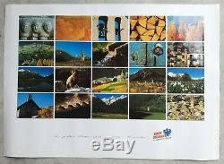 Serre-chevalier Alps Set Of 7 Old Posters / Original Posters Ski Travel