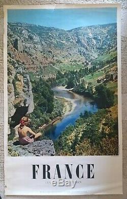 Set Of 16 Old Tourist Posters France / Original Travel Posters From 1940 To 1980