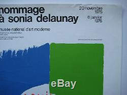 Sonia Delaunay Rare Lithograph Poster In 1975 Lithographic Post Mnam Paris