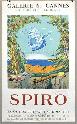 Spiro 1968 Expo Poster Gallery 65 Signed Original, Signed Vintage Poster