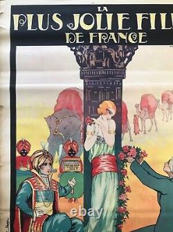 The Most Beautiful Girl in France Original Lithograph Poster Faria 1920 French Poster