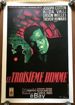 The Third Man Original French Movie Poster / Display Orson Welles. Very Rare