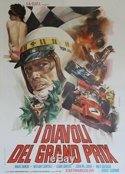 The Young Racers Italian Original Poster Entoilée (roger Corman)