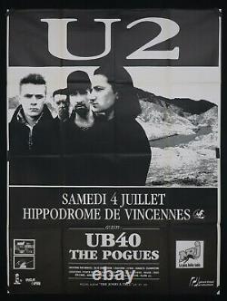 U2 Joshua Tree Tour Original Poster Paris 1987 160x118