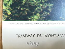 Uat- Aeromaritime- Tramway Du Mont-blanc Original Poster Poster C. 1950