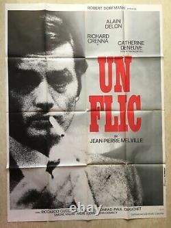 Un Flic (alain Delon) / Movie Poster 1972 Original French Movie Poster