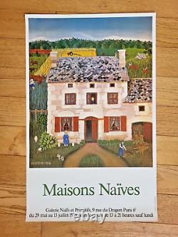 Valdeneige Naive Houses Original Exhibition Poster 1979