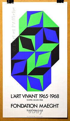 Vasarely, L'art Vivant 1965-1968, Original Litho Poster 1968 Art Poster