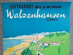 Walzenhausen Bodensee, Switzerland Schweiz Old/original Poster 1960's