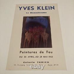 Yves Klein 1963 Original Poster Original Poster Fire Paintings