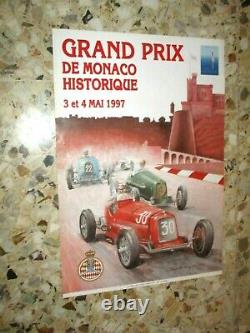1 Er Grand Prix Monaco Historique 1997 Affiche Originale Numerotee Berenguier