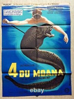 4 du Moana Affiche Cinéma 1959 Litho Original French Moyenne Movie Poster