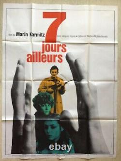 7 jours ailleurs Affiche Cinéma 1969 Original Movie Poster Jacques Higelin
