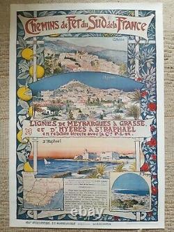 7 repro affiches anciennes/original posters train railways Provence PLM
