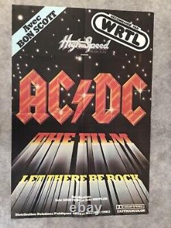 AC/DC Let there be rock Affiche Cinéma 1980 Original Movie Poster Angus Young